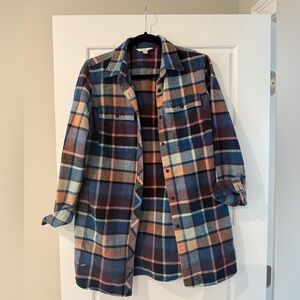 L.L. Bean Signature Chamois Tunic Flannel Shirt
